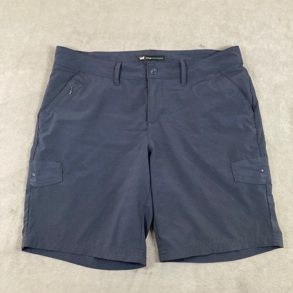 Lee Active Performance Womens Shorts Navy Blue Cargo Hiking Size 10 Medium